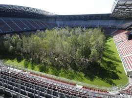 Klagenfurt's stadium has been become for a forest for nearly two months. AFP