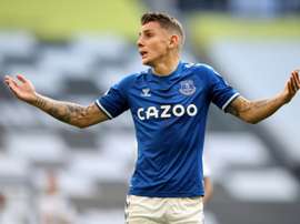 Lucas Digne a prolongé son contrat avec Everton. AFP