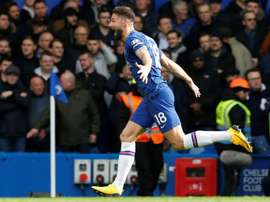 Chelsea saiu na frente com gol de Giroud. AFP