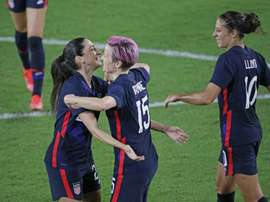 Rapinoe brace boosts US in 6-0 SheBelieves Cup win over Argentina.