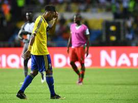 Aubameyang no tuvo su mejor día y Gabón pinchó. AFP