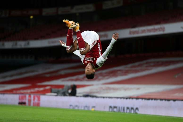Pierre-Emerick Aubameyang scored just his fourth Premier League goal of the season for Arsenal. AFP