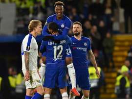 Bayern de Munique ao ataque por Callum Hudson-Odoi. AFP