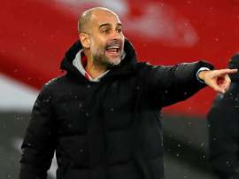 Guardiola est concentré sur son prochain objectif, le match contre Man U. AFP