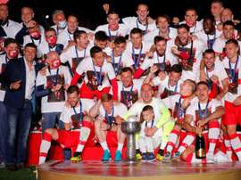 Five Red Star Belgrade players test positive for coronavirus after matches with crowds. AFP