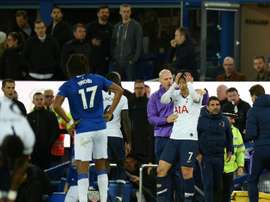 Son was sent off after a challenge on Gomes. AFP