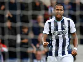 Ni Salomón Rondón fue capaz de salvar al WBA de caer eliminado. AFP/Archivo