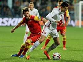 Nikola Vukcevic es un fijo con la Selección de Montenegro. AFP