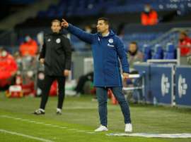 New Schalke coach Dimitrios Grammozis earned a point at home against Mainz. AFP