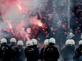 Fans have clashed regularly in Greece. AFP