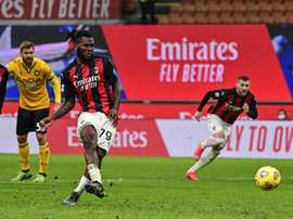 Franck Kessie got AC Milan a leveller v Udinese. AFP