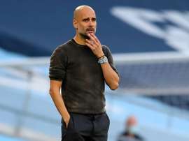 Guardiola évoque le record de son équipe. AFP