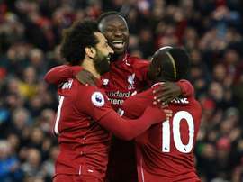 Liverpool's African trio all found the back of the net against Huddersfield on Friday. AFP