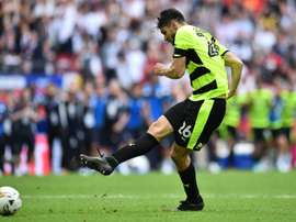 Huddersfield beat Reading on penalties in the Championship play-off final at Wembley in May. AFP