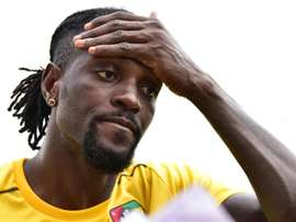 Adebayor will leave Olimpia. AFP