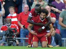 Salah e Mané têm estado em destaque no Liverpool. AFP