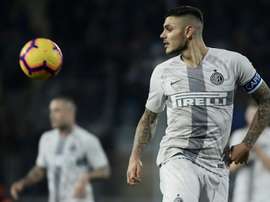 Mauro Icardi volvió a jugar con el Inter. AFP/Archivo