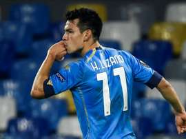 Hirving Lozano hizo el segundo del Nápoles. AFP/Archivo