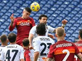 Gianluca Mancini gave Roma victory over Genoa. AFP