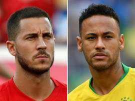 Le duel Hazard-Neymar attirera l'attention. AFP