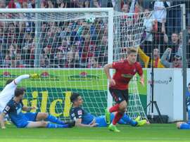 Hoffenheim escorregou, pela primeira vez, na Bundesliga 17-18. AFP