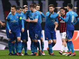 O Arsenal bateu o Milan por 0-2. AFP