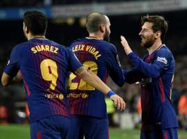 Messi continua a fazer história no Barcelona. EFE