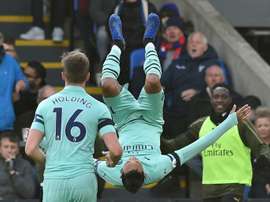 Aubameyang dio el triunfo al Arsenal. AFP/Archivo