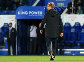 Jürgen Klopp après l'élimination en Coupe de la Ligue face à Leicester. AFP