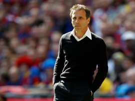 Gianfranco Zola, alors manager de Watford, lors du match face à Crystal Palace, le 27 mai 2013. AFP