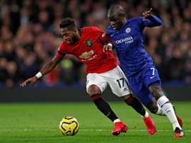 O Chelsea perde Kanté para duelo contra o United. AFP