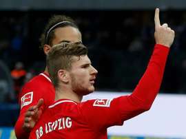 Leipzig impressionne et se hisse en deuxième position. AFP