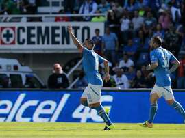 Cruz Azul, celebrando un gol. EFE