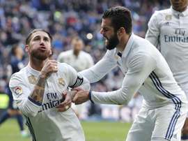Sergio Ramos et Nacho Fernández lors du match de Liga contre Malaga. EFE