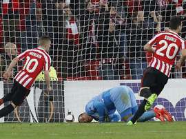 Aduriz fue el autor del 2-1. EFE