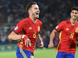 Saul Ñiguez et Marco Asensio lors du match de l'Euro U21. EFE