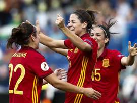 Vicky Losada scored in the first half against Portugal. EFE