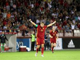 Amanda anotó el segundo de España ante Serbia. EFE