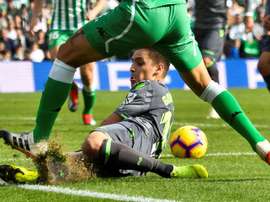 Gorosabel cayó lesionado ante el Getafe. EFE