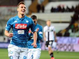 Milik hizo dos de los cuatro goles al Parma. EFE/EPA