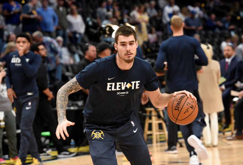 En la imagen, el jugador español de baloncesto Juancho Hernangómez, de los Nuggets de Denver. EFE/Todd Pierson/Archivo