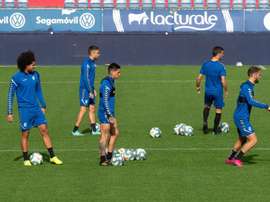 Entrenamiento que Fran Mérida finalizó al margen. EFE