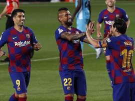 Vidal e Suárez, fora da lista para o Gamper. EFE