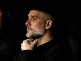 Pep Guardiola est très heureux en Angleterre. afp