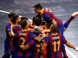 El Barça consigue su tercera corona europea. EFE/Enric Fontcuberta
