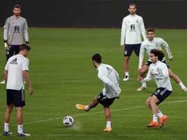 Cucurella señaló que estos días con la Selección han sido fantásticos. EFE/Julio Muñoz