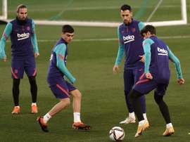 Pedri a repris l'entrainement. EFE