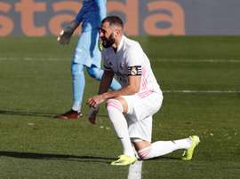 Karim Benzema soma 371 partidas do Campeonato Espanhol com o Real Madrid. EFE/J.J. Guillén/Arquivo