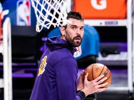 En la imagen, el pívot español Marc Gasol de Los Ángeles Lakers. EFE/Etienne Laurent/Archivo