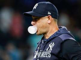 En la imagen, el piloto de los Yanquis de Nueva York, Aaron Boone. EFE/Justin Lane/Archivo